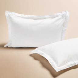 Ohs  2 X Plain Dyed Oxford Pillowcases Soft Microfibre Pillow Cover Set - White - thumbnail 6