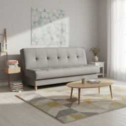 Enduro Iii Sofa Bed For Living Room Polyurethane Foam Wave Spring Wooden Frame Click Clack 193X90X85Cm Light Grey - thumbnail 2