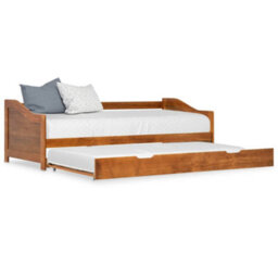 Berkfield Pull-Out Sofa Bed Frame Honey Brown Pinewood 90X200 Cm