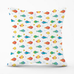 Warren Reed Designer Swimming Fish Outdoor Cushion 45Cm X 45Cm - thumbnail 1