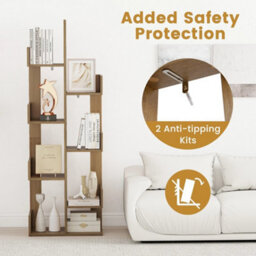 Floor Standing Bookcase Shelving Organizer Home - thumbnail 6
