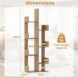 Floor Standing Bookcase Shelving Organizer Home - thumbnail 2