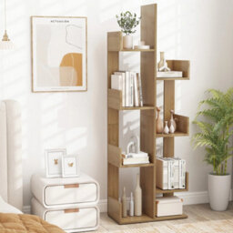Floor Standing Bookcase Shelving Organizer Home - thumbnail 4