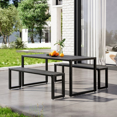 Breeins 150Cm W Outdoor Garden Bistro Set Dining Room Set With 42 mm Parasol Hole - image 1