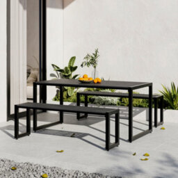 Breeins 150Cm W Outdoor Garden Bistro Set Dining Room Set With 42 mm Parasol Hole - thumbnail 2