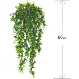 4 Pack Lush Cascading Artificial Plants For Room Aesthetics And Indoor And Outdoor Garden Wall Decoration, Green - thumbnail 2