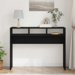 Walplus Console Table Black Oak 105 X 30 X 80 Cm Engineered Wood - thumbnail 4