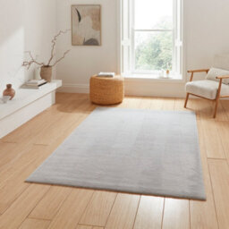 Grey Plain 13mm Thick Super-Soft Stain-Resistant Rug For Bedroom, & Dining Room, Easy To Clean Modern Rug-160Cm X 230Cm - thumbnail 3