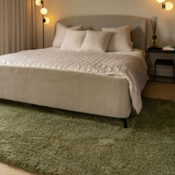 Loomed Machine Washable Shaggy Rug Luxury Green Fluffy Mats 200Cm X 290Cm - thumbnail 3