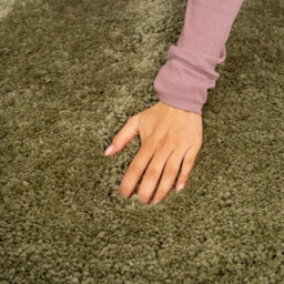 Loomed Machine Washable Shaggy Rug Luxury Green Fluffy Mats 200Cm X 290Cm - thumbnail 4
