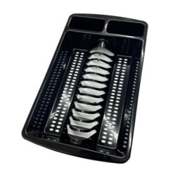 HEATON WHOLESALE 1 X Black High Grade Dish Drainer Rack Kitchen Utensil Holder Drying Rack - thumbnail 2