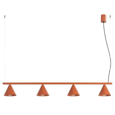 Sollux Lighting Nox Steel Red Ochre 4 Lights Modern Chandeliers - image 1