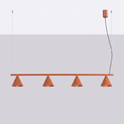 Sollux Lighting Nox Steel Red Ochre 4 Lights Modern Chandeliers - thumbnail 2