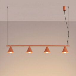 Sollux Lighting Nox Steel Red Ochre 4 Lights Modern Chandeliers - thumbnail 3