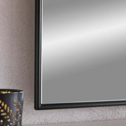 The Online Mirror Shop Overmantel Mirror Arcus Arch Shaped With Black Metal Frame - H 93Cm X W 71Cm X D 1.5Cm For Living Room, Dining Room - thumbnail 4