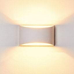 Harper Living White Art Deco Medium Plaster Indoor Wall Light (12 X 20 X 8.5Cm) - thumbnail 1