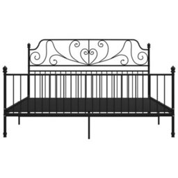 Berkfield Bed Frame Black Metal 180X200 Cm 6Ft Super King - thumbnail 3