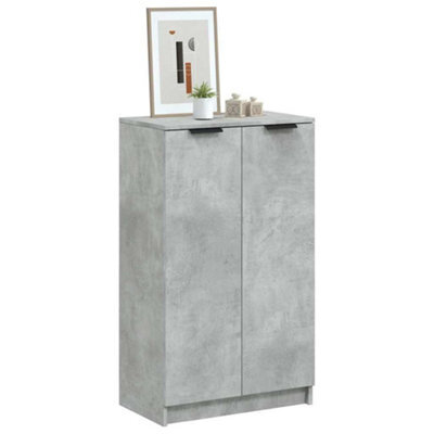 Vidaxl Shoe Cabinet Concrete Grey 59X35X100.5 Cm Engineered Wood - image 1