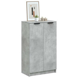 Vidaxl Shoe Cabinet Concrete Grey 59X35X100.5 Cm Engineered Wood
