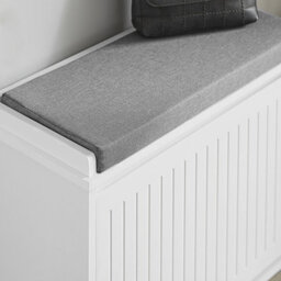 Sobuy Fsr98-W, Shoe Storage Bench With Cushion - Shoe Rack & Cabinet With Flip Drawers,white,w62Xd26Xh45 - thumbnail 8