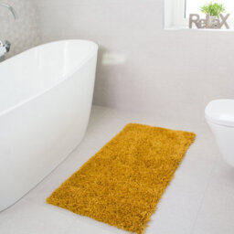 Loomed Soft Value Ochre Yellow Shaggy Area Rug 80X150Cm - thumbnail 1