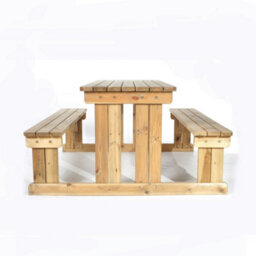 Leisurebench Guernsey 8 Seat Easy Access Walk-In Picnic Table 170Cm - Green Pine - thumbnail 3