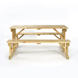 Leisurebench Guernsey 8 Seat Easy Access Walk-In Picnic Table 170Cm - Green Pine - thumbnail 4