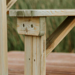 Leisurebench Guernsey 8 Seat Easy Access Walk-In Picnic Table 170Cm - Green Pine - thumbnail 6