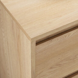 Impact Furniture Narrow Chest Of Drawers Slim Storage Cabinet Handleless 3 Drawer Unit White Washed Light Oak Effect Mana - thumbnail 6