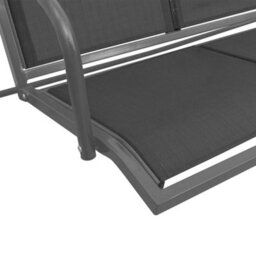 Walplus Garden Swing Bench With Canipy Black - thumbnail 5
