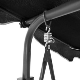 Walplus Garden Swing Bench With Canipy Black - thumbnail 4