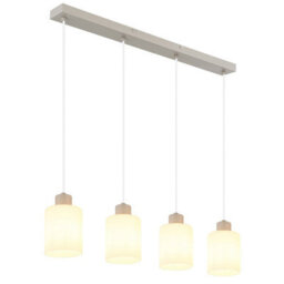 Luminosa Lighting Luminosa Trent Bar Pendant Ceiling Light Matt Sand 4X E27 - thumbnail 1