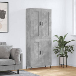 Berkfield Elegant Highboard Concrete Grey 69.5X34X180 Cm Engineered Wood - thumbnail 2