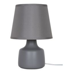 Conical Matt Grey Ceramic Table Lamp - thumbnail 2