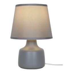 Conical Matt Grey Ceramic Table Lamp - thumbnail 3