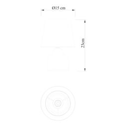 Conical Matt Grey Ceramic Table Lamp - thumbnail 6
