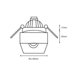 Milagro Spot Light Bali Square White Stylish Spotlight Upgrade Quality Alloy Finish Easy Clip Fitting 1Xgu10 - thumbnail 4