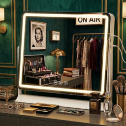 50x40cm Hollywood Style LED Makeup Mirror Adjustable Brightness, 3 Light Modes, Touch Sensor & Memory Function - thumbnail 1