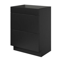 GoodHome Imandra Matt Black Freestanding Bathroom Cabinet (H) 820mm (W) 600mm - thumbnail 1