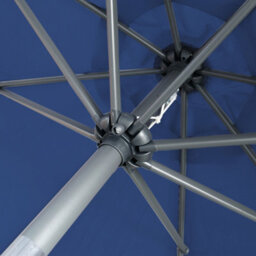 Sundaze 2.7M Blue Garden Parasol Umbrella Sun Shade Canopy With Hand Crank Tilt Function - thumbnail 6