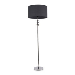 Valuelights Marissa Chrome Stacked Ball Floor Lamp With Charcoal Grey Drum Shade - thumbnail 2