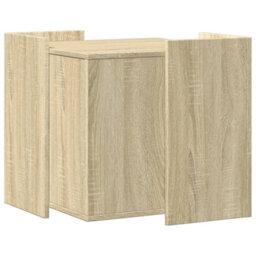 Walplus Sonoma Oak Cat Litter Box Enclosure 53X53X51 Cm Engineered Wood - thumbnail 6