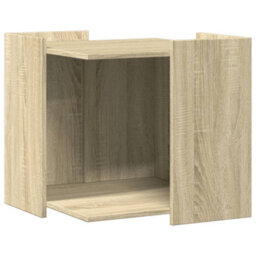 Walplus Sonoma Oak Cat Litter Box Enclosure 53X53X51 Cm Engineered Wood - thumbnail 2