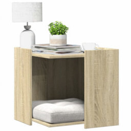 Walplus Sonoma Oak Cat Litter Box Enclosure 53X53X51 Cm Engineered Wood - thumbnail 1