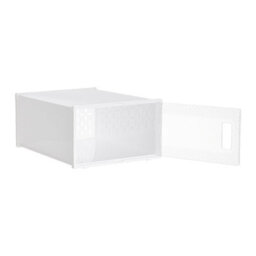 Living And Home White 12 Pcs Waterproof Plastic Shoe Storage Boxes - thumbnail 4