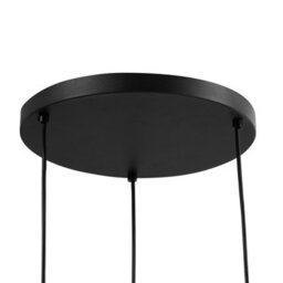 Beliani 3-Light Pendant Lamp With Clear Glass Shades And Retro Metal Base, 45Cm Dia, 121Cm Drop - thumbnail 6