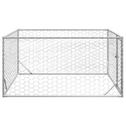 Vidaxl Outdoor Dog Kennel With Door 2X2X1 M Galvanised Steel - thumbnail 4