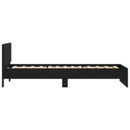 Walplus Bed Frame Without Mattress With Headboard Black 100X200 Cm - thumbnail 6