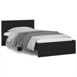 Walplus Bed Frame Without Mattress With Headboard Black 100X200 Cm - thumbnail 2