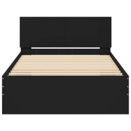 Walplus Bed Frame Without Mattress With Headboard Black 100X200 Cm - thumbnail 5